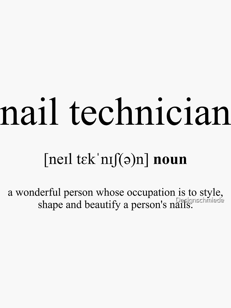 nail-technician-definition-dictionary-collection-sticker-for-sale