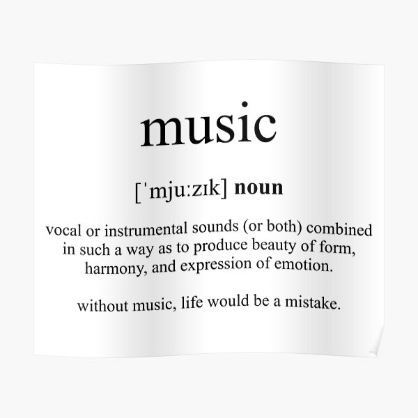 music-definition-dictionary-collection-poster-for-sale-by