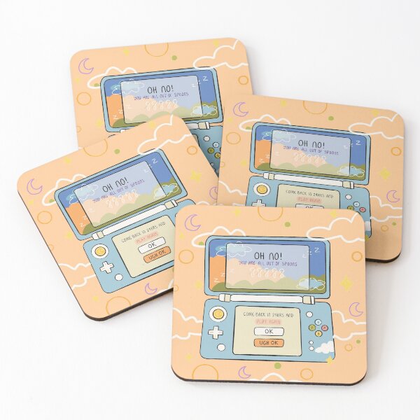 Item preview, Spoonies Video Game PRINT designed and sold by CarielCreative.