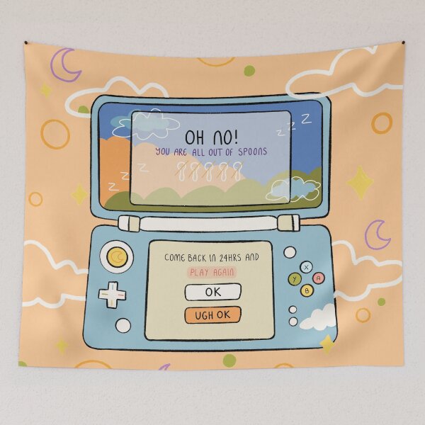 Item preview, Spoonies Video Game PRINT designed and sold by CarielCreative.