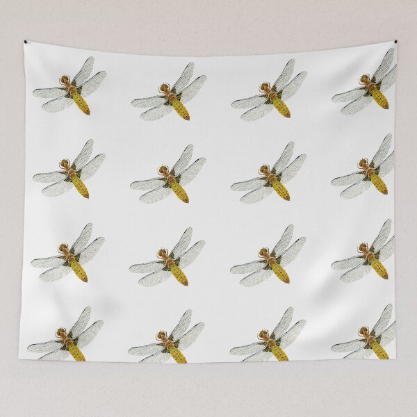 Item preview, Broad bodied Chaser Dragonfly Insect Watercolor Painting Artwork designed and sold by Alison Langridge.