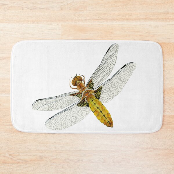 Item preview, Broad bodied Chaser Dragonfly Insect Watercolor Painting Artwork designed and sold by Alison Langridge.