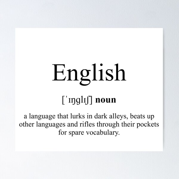Artikel-Vorschau von English (Englisch)  Definition | Dictionary Collection, designt und verkauft von Designschmiede.