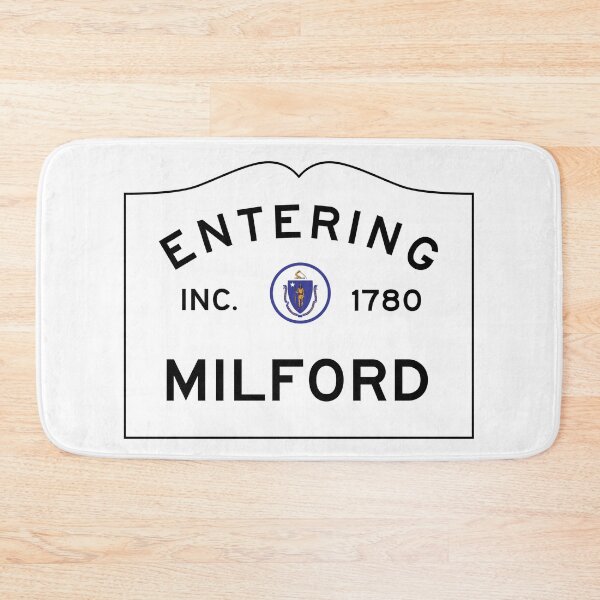 Item preview,  Entering Milford Massachusetts - Commonwealth of Massachusetts Road Sign  designed and sold by NewNomads.