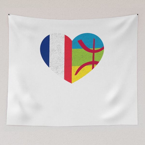 Item preview, Amazigh Kabyle French Pride Heart Tamazgha France Flag Gift designed and sold by cssdru.