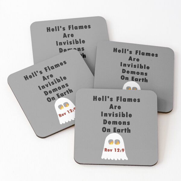 Item preview, Earth is Hell - Hell's Flames Are Invisible Demons on Earth - Bible Metaphors - Revelation 12:9 - Demon Ghost designed and sold by Sabrina Dawkins.