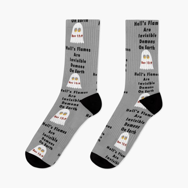 Item preview, Earth is Hell - Hell's Flames Are Invisible Demons on Earth - Bible Metaphors - Revelation 12:9 - Demon Ghost designed and sold by Sabrina Dawkins.
