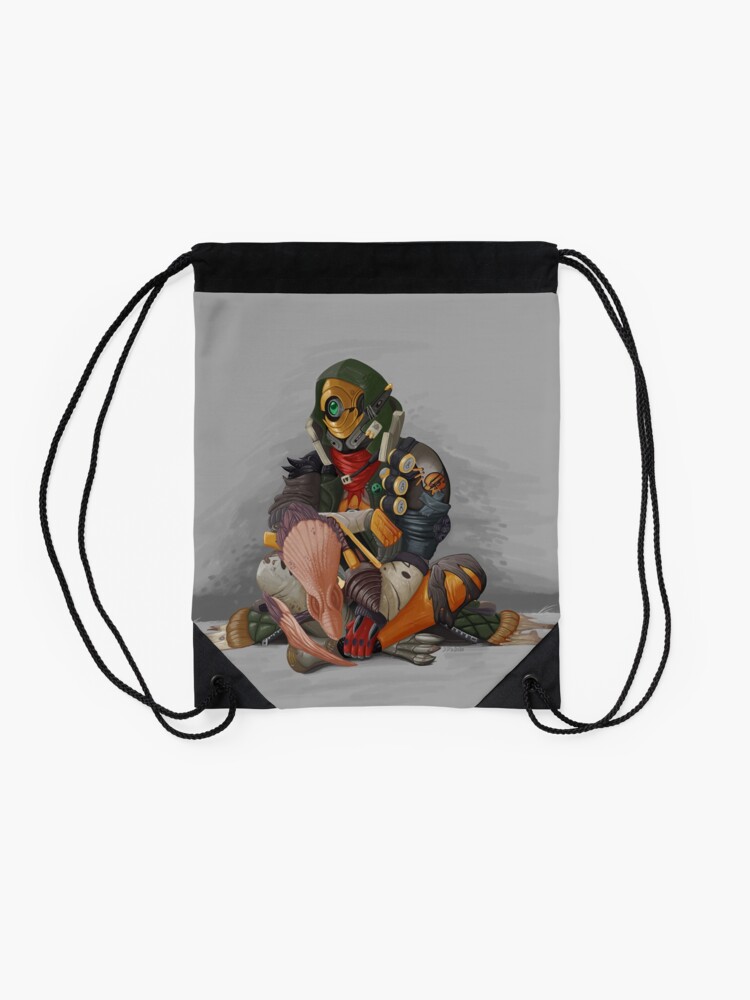 Alternate view of Fl4k and Broodless Drawstring Bag