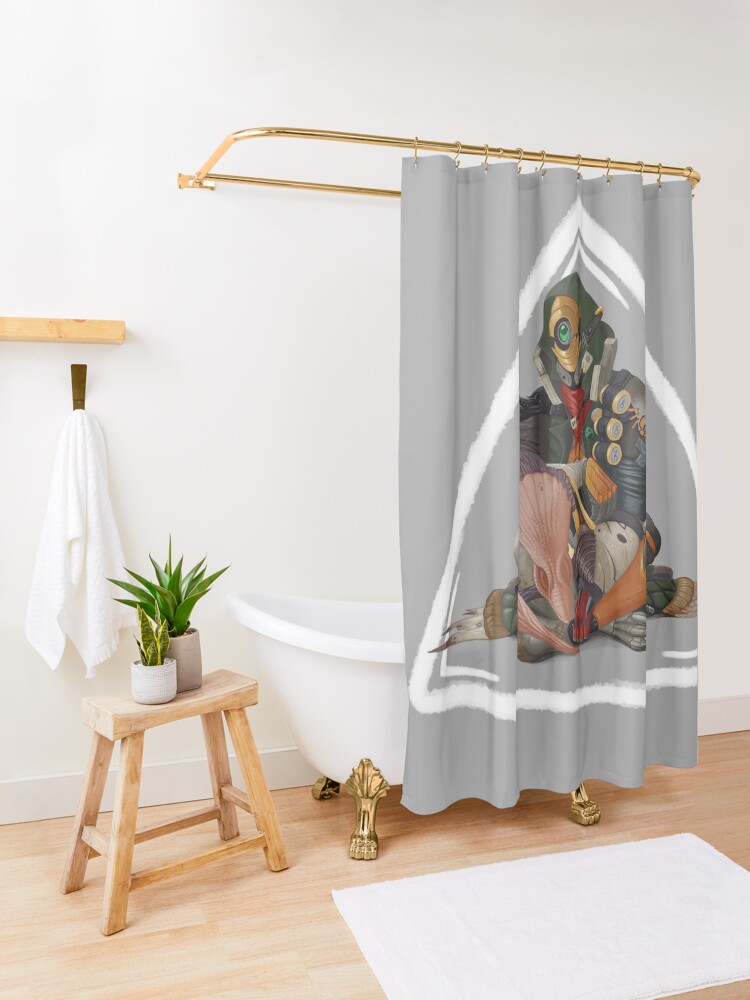 Alternate view of Fl4k and Broodless Shower Curtain