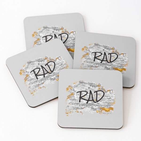 Item preview, RAD - River Arts District - Asheville, NC - Rustic Grey BG designed and sold by Serena's Asheville Merch.
