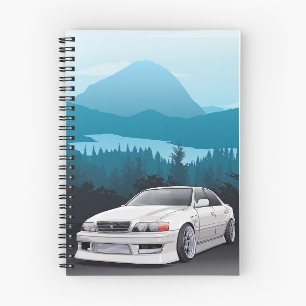 Artikelvorschau, Chaser JZX100 mit Gebirgshintergrund entworfen und verkauft von ArtyMotive.