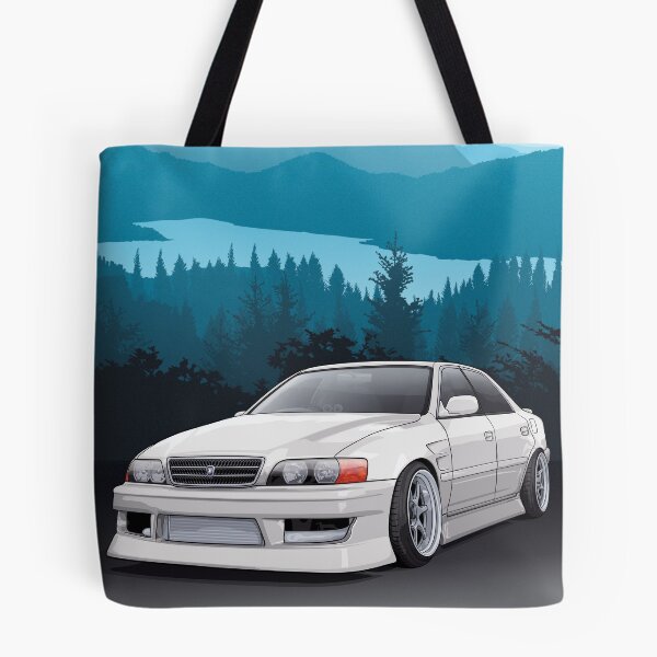 Item preview, Chaser JZX100 with mountains background designed and sold by ArtyMotive.