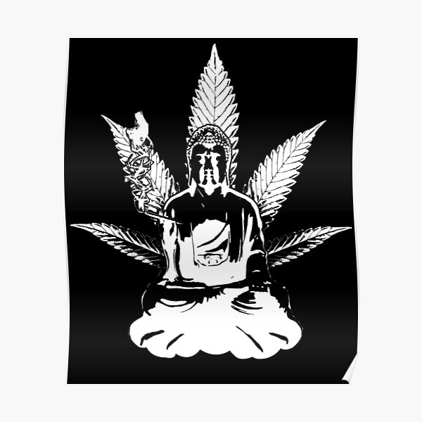 Poster Hanfblatt Redbubble