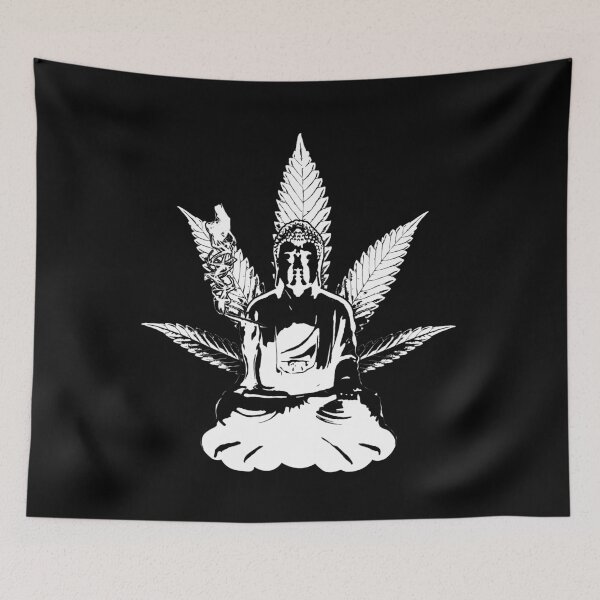 Item preview, Buddha likes cannabis design with hemp leaf designed and sold by LuminOrb.