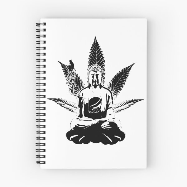 Item preview, Buddha design with hemp leaf designed and sold by LuminOrb.