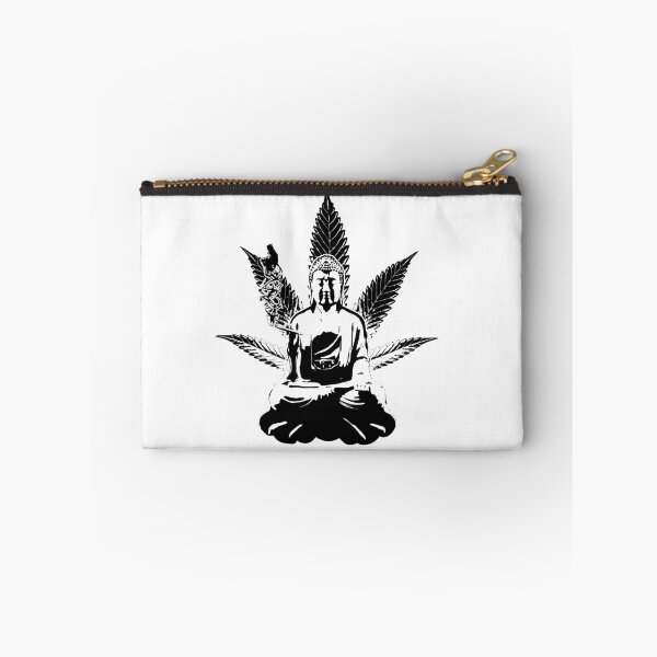 Item preview, Buddha design with hemp leaf designed and sold by LuminOrb.