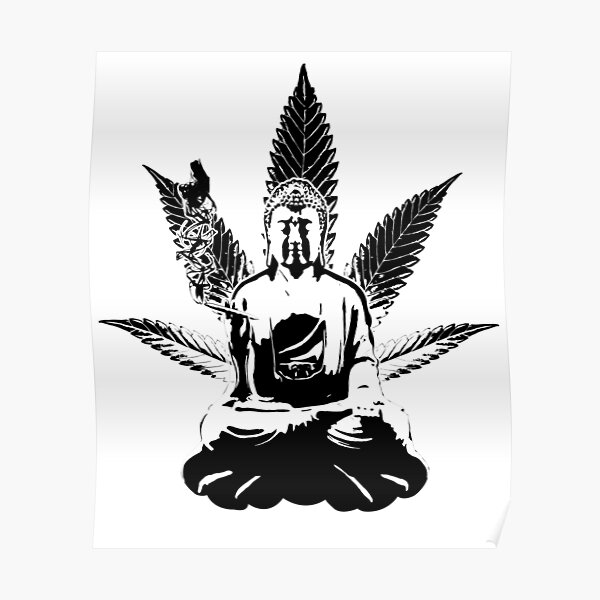 Poster Hanfblatt Redbubble