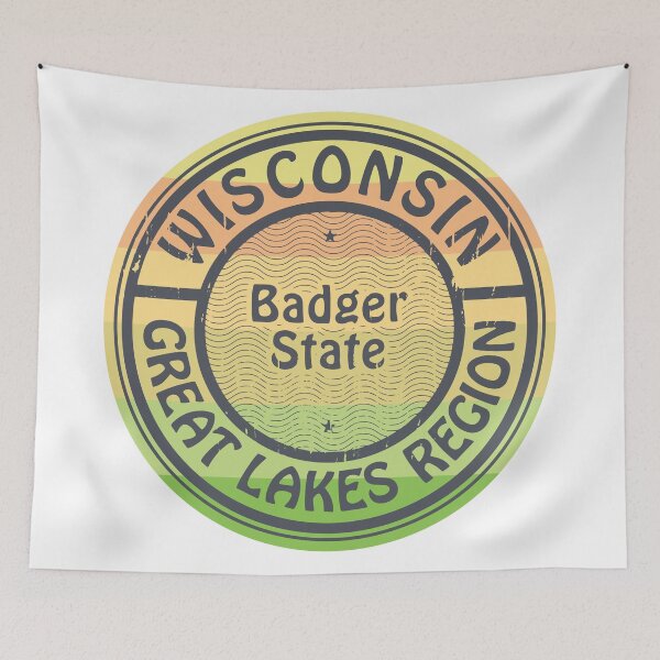 Item preview, Wisconsin, Badger State, Great Lakes Region designed and sold by studio838.