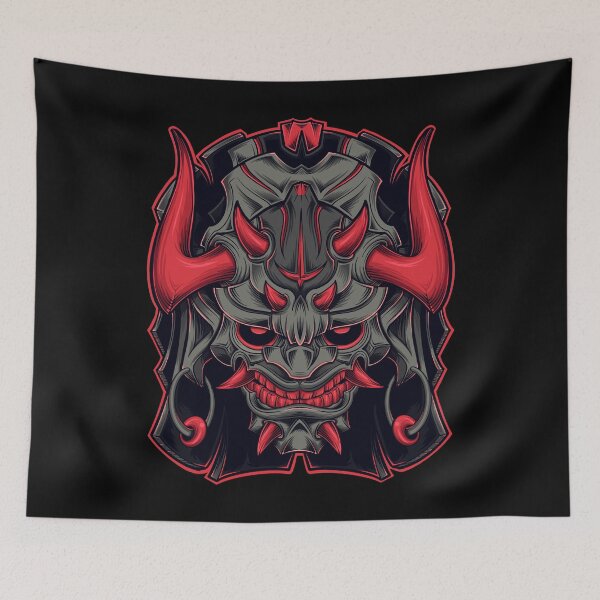 Item preview, Oni Mask Hannya Demon Evil Ronin Japanese designed and sold by Teeleo.