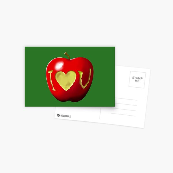 Jim Moriarty's Valentine Apple Postcard