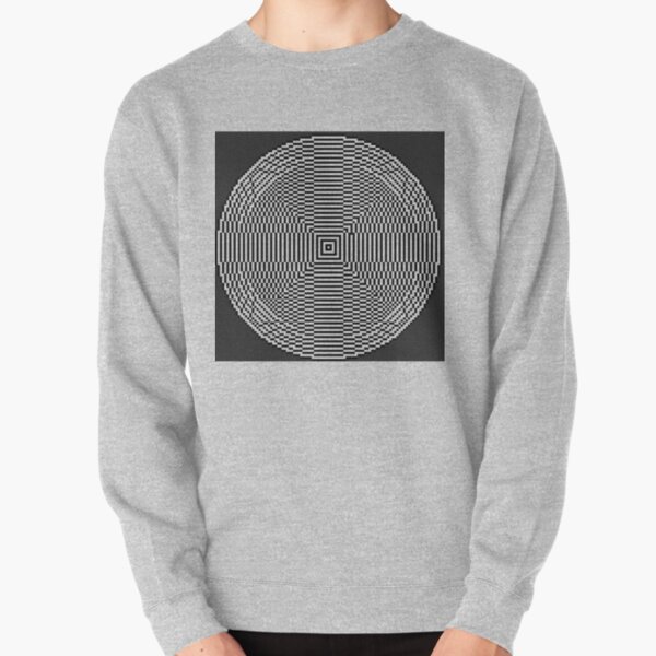 Big pixel circle chart, Psychedelic art. Art movement Pullover Sweatshirt