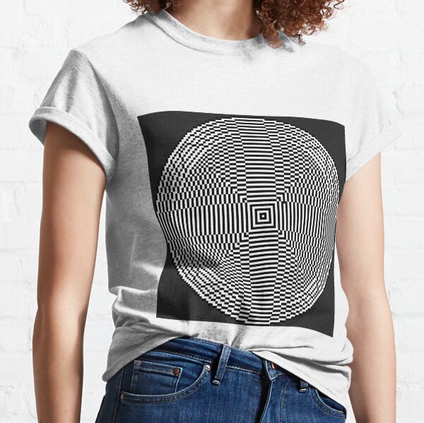 Big pixel circle chart, Psychedelic art. Art movement Classic T-Shirt
