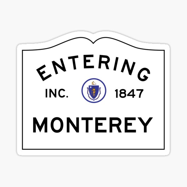 Item preview,  Entering Monterey Massachusetts - Commonwealth of Massachusetts Road Sign  designed and sold by NewNomads.