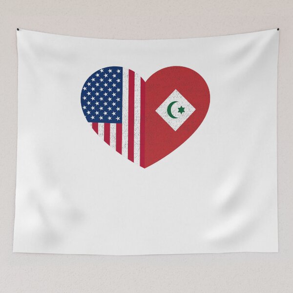 Item preview, Amazigh Rifian American Pride Heart Arrif USA Flag Gift designed and sold by cssdru.