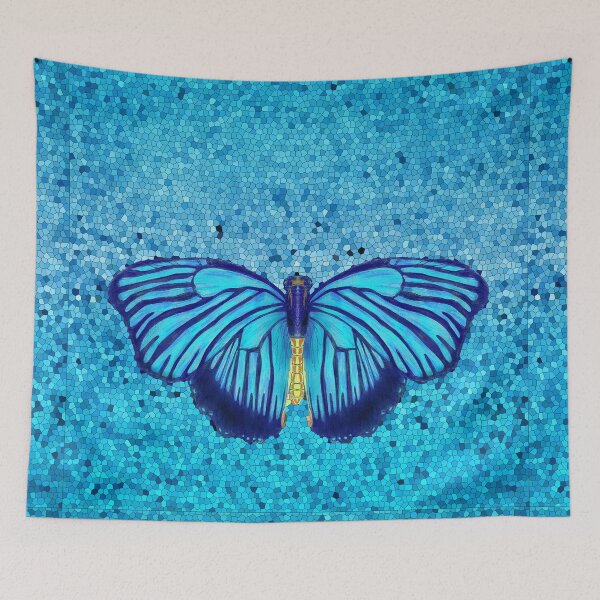 Item preview, Blue Butterfly with Mosaic designed and sold by Catherine Holcombe.