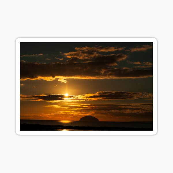 Item preview, Seascape Dusk Ailsa Craig Ayrshire Scotland designed and sold by Stravaigin.