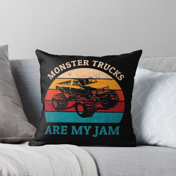 Artikelvorschau, Monster Trucks sind meine Marmelade Cool Badass Zitat Retro Sonnenuntergang Vintage Distressed entworfen und verkauft von Sid3walkArt2.