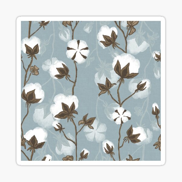 Delicate Cotton Pods Sticker