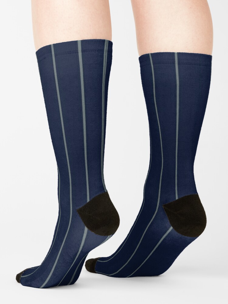 Disover Navy with Gray Pinstripes | Socks