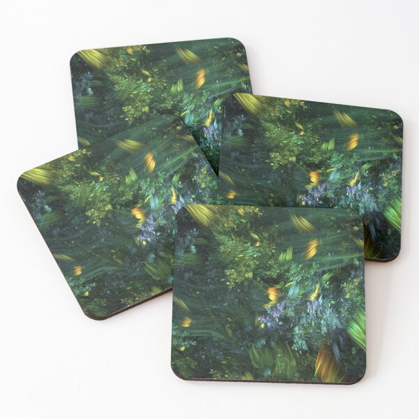 Item preview, Abstract green ocean flora fractal art designed and sold by mrhighsky.