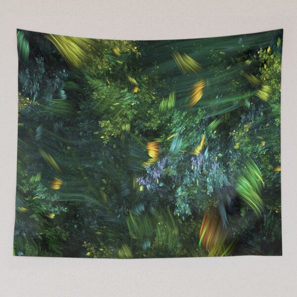 Item preview, Abstract green ocean flora fractal art designed and sold by mrhighsky.