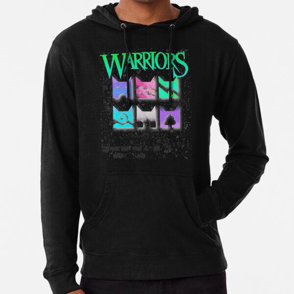 Vaporwave Inverted Warrior Cats Clan Icons for Warriors lovers Lightweight Hoodie