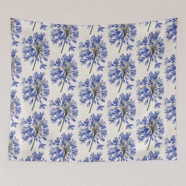 Item preview, Agapanthus flower watercolour painting designed and sold by esvb.