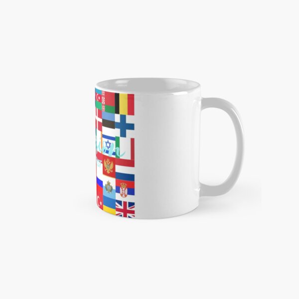 Arte de la bandera de Eurovisión Taza clásica