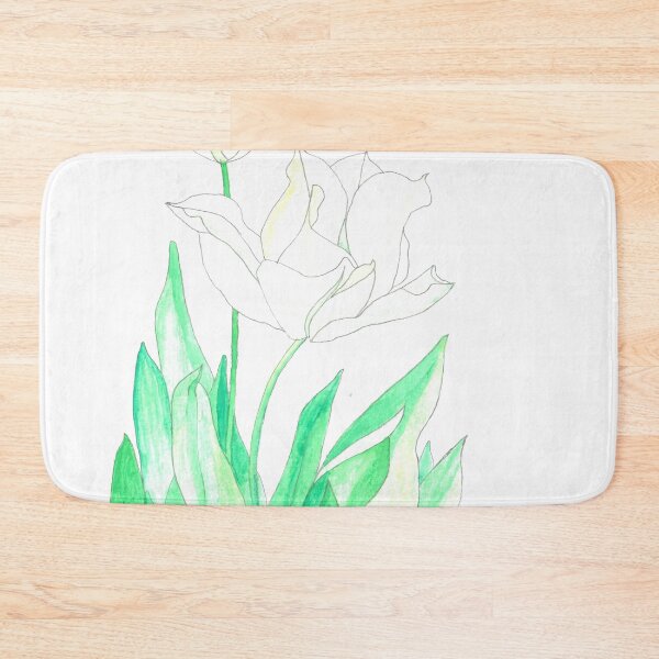 Artikelvorschau, Aquarellmalerei von hellgelben Tulpen entworfen und verkauft von esvb.