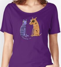 Opposites Attract Cat and Dog Women's Relaxed Fit T-Shirt