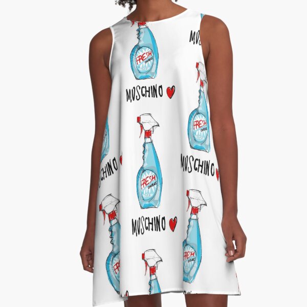 Lustige Liebe Moschino frisch A-Linien Kleid
