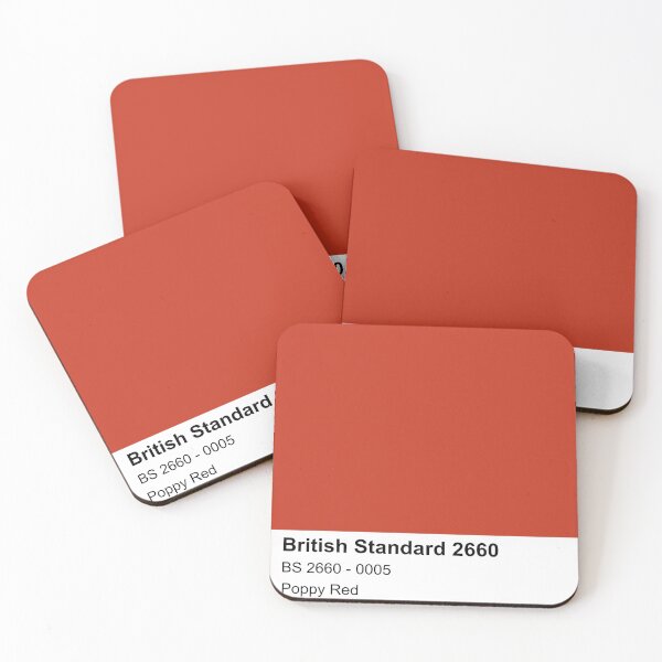 Item preview, Poppy Red British Standard 0005 Colour Swatch designed and sold by mwcannon.