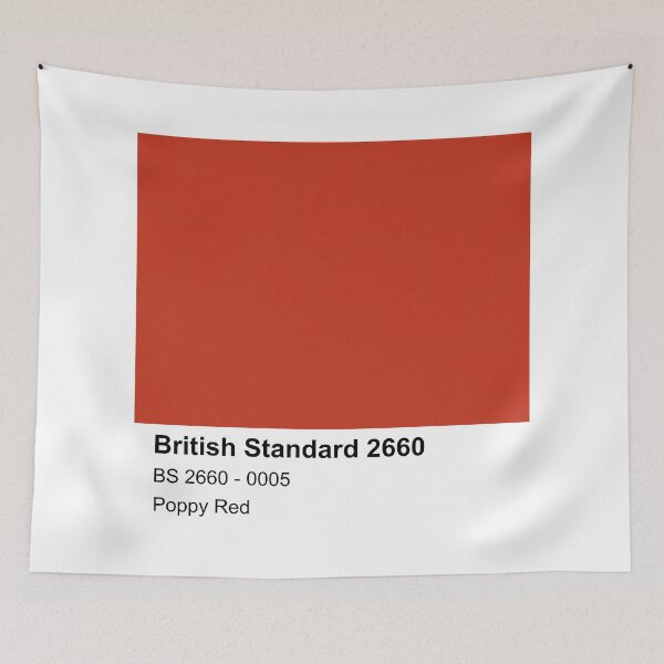 Item preview, Poppy Red British Standard 0005 Colour Swatch designed and sold by mwcannon.
