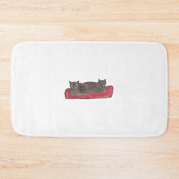 Item preview, Cats sleeping on a red cushion designed and sold by Elizabeth Lough.