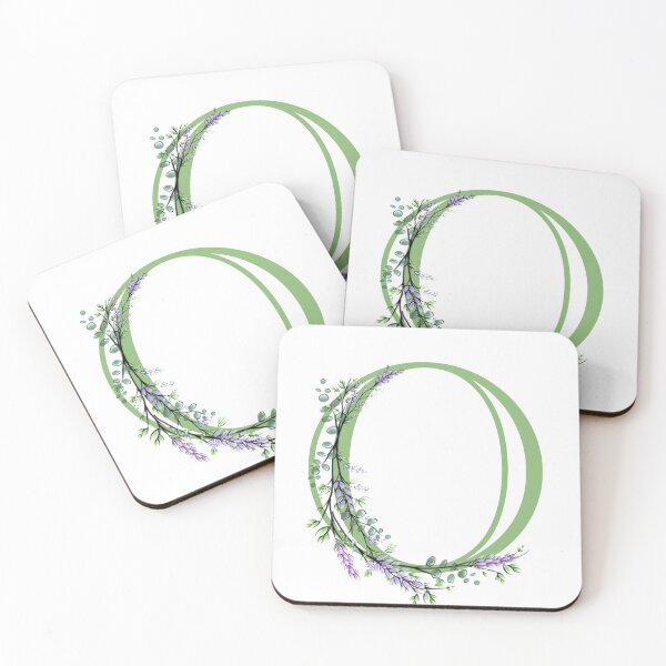 Item preview,  The letter “O” | romantic Eucalyptus and Lavender floral illustration | floral Monograms designed and sold by hollycooper.