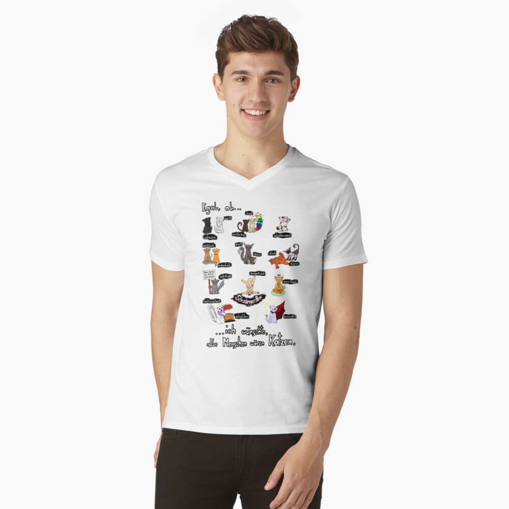 Artikel-Vorschau von T-Shirt mit V-Ausschnitt, designt und verkauft von Boxcats.