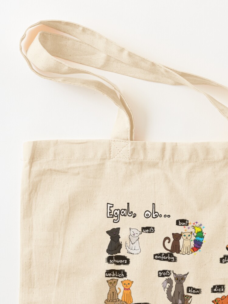 Thumbnail 3 von 5, Stofftasche, Ich wünschte, alle Menschen wären Katzen! designt und verkauft von Boxcats.