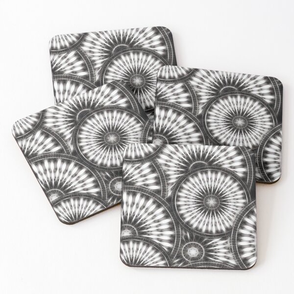 Item preview, Burst Pinwheel Black and White  designed and sold by Mark J Dunn.