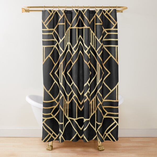 Mid Century Modern Geometric Pattern 637 Black and Linen White Hand & Bath  Towel by Tony Magner Prints