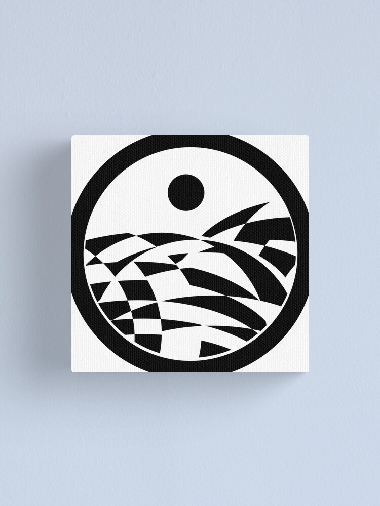 Meer In Schwarz Und Weiss Einfache Minimale Geometrische Kunst In Einem Kreisformigen Rahmen Leinwanddruck Von Bdlvandfriends Redbubble